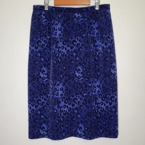 Leopard Print Pencil Skirt, Size 12